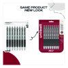 Signo 207 Gel Pen, Retractable, Medium 0.7 Mm, Black Ink, Clear/Black Barrel, 8/Pack