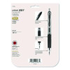 Signo 207 Gel Pen, Retractable, Medium 0.7 Mm, Black Ink, Clear/Black Barrel, 8/Pack