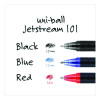 Jetstream 101 Hybrid Gel Pen, Stick, Bold 1 Mm, Black Ink, Black Barrel, Dozen