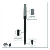 Rollerball Pen, Stick, Micro 0.5 Mm, Black Ink, Black Barrel, 36/Pack