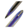 Air Porous Gel Pen, Stick, Medium 0.7 Mm, Blue Ink, Black/Blue Barrel, 3/Pack