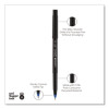 Onyx Rollerball Pen, Stick, Fine 0.7 Mm, Blue Ink, Black/Blue Barrel, 72/Pack