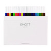 Emott Ever Fine Porous Point Pen, Stick, Fine 0.4 Mm, Assorted Ink Colors, White Barrel, 40/Pack
