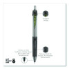 Power Tank Rt Ballpoint Pen, Retractable, Bold 1 Mm, Black Ink, Smoke/Black Barrel, Dozen