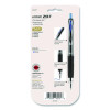 Signo 207 Gel Pen, Retractable, Medium 0.7 Mm, Blue Ink, Smoke/Black/Blue Barrel, 4/Pack