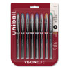 Vision Elite Rollerball Pen, Stick, Fine 0.5 Mm, Assorted Ink And Barrel Colors, 8/Pack