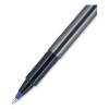Deluxe Rollerball Pen, Stick, Micro 0.5 Mm, Blue Ink, Metallic Gray/Black/Blue Barrel, Dozen
