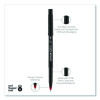 Onyx Rollerball Pen, Stick, Micro 0.5 Mm, Red Ink, Black/Red Barrel, Dozen