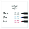 Onyx Rollerball Pen, Stick, Micro 0.5 Mm, Red Ink, Black/Red Barrel, Dozen