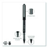 Vision Rollerball Pen, Stick, Micro 0.5 Mm, Black Ink, Gray/Black/Clear Barrel, Dozen