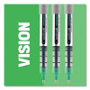Vision Rollerball Pen, Stick, Fine 0.7 Mm, Black Ink, Silver/Black/Clear Barrel, Dozen