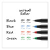 Rollerball Pen, Stick, Micro 0.5 Mm, Black Ink, Black Barrel, Dozen