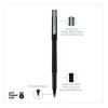 Rollerball Pen, Stick, Micro 0.5 Mm, Red Ink, Black/Red Barrel, Dozen