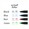 Rollerball Pen, Stick, Micro 0.5 Mm, Red Ink, Black/Red Barrel, Dozen
