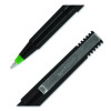 Rollerball Pen, Stick, Micro 0.5 Mm, Green Ink, Black/Green Barrel, Dozen