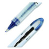 Vision Elite Blx Series Rollerball Pen, Stick, Bold 0.8 Mm, Blue-Infused Black Ink, White/Blue/Clear Barrel