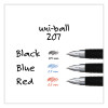 Signo 207 Gel Pen, Retractable, Fine 0.5 Mm, Black Ink, Smoke/Black Barrel, Dozen