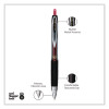 Signo 207 Gel Pen, Retractable, Fine 0.5 Mm, Red Ink, Smoke/Black/Red Barrel, Dozen