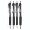 Signo 207 Gel Pen, Retractable, Fine 0.5 Mm, Black Ink, Smoke/Black Barrel, 4/Pack