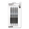 Signo 207 Gel Pen, Retractable, Fine 0.5 Mm, Black Ink, Smoke/Black Barrel, 4/Pack