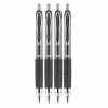 Signo 207 Gel Pen, Retractable, Fine 0.5 Mm, Black Ink, Smoke/Black Barrel, 4/Pack