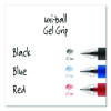 Signo Grip Gel Pen, Stick, Medium 0.7 Mm, Black Ink, Clear/Black/Silver Barrel, Dozen