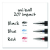 207 Impact Gel Pen, Stick, Bold 1 Mm, Black Ink, Silver/Black Barrel