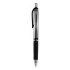 Signo Gel Pen, Retractable, Medium 0.7 Mm, Black Ink, Silver/Black Barrel, Dozen