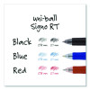 Signo Gel Pen, Retractable, Medium 0.7 Mm, Red Ink, Silver/Red Barrel, Dozen