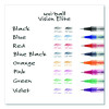 Vision Elite Rollerball Pen, Stick, Micro 0.5 Mm, Black Ink, Black/Clear Barrel