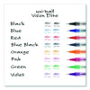 Vision Elite Rollerball Pen, Stick, Micro 0.5 Mm, Blue Ink, Black/Blue/Clear Barrel