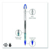 Vision Elite Rollerball Pen, Stick, Bold 0.8 Mm, Blue Ink, White/Blue/Clear Barrel