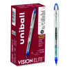 Vision Elite Rollerball Pen, Stick, Bold 0.8 Mm, Blue Ink, White/Blue/Clear Barrel