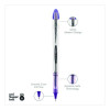 Vision Elite Rollerball Pen, Stick, Bold 0.8 Mm, Violet Ink, White/Violet/Clear Barrel