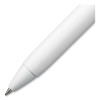 Unione Gel Pen, Retractable, Medium 0.7 Mm, Black Ink, White/Black Barrel, Dozen