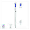 Unione Gel Pen, Retractable, Medium 0.7 Mm, Blue Ink, White/Blue Barrel, Dozen
