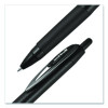 207 Plus+ Gel Pen, Retractable, Medium 0.7 Mm, Black Ink, Black Barrel, 4/Pack