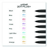 207 Plus+ Gel Pen, Retractable, Medium 0.7 Mm, Black Ink, Black Barrel, 4/Pack