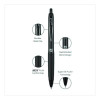 207 Plus+ Gel Pen, Retractable, Medium 0.7 Mm, Black Ink, Black Barrel, Dozen
