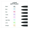 207 Plus+ Gel Pen, Retractable, Medium 0.7 Mm, Black Ink, Black Barrel, Dozen