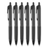 207 Plus+ Gel Pen, Retractable, Medium 0.7 Mm, Assorted Inspirational Ink Colors, Black Barrel, 6/Pack