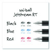 Jetstream Hybrid Gel Pen, Retractable, Bold 1 Mm, Blue Ink, Black/Silver/Blue Barrel