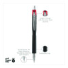 Jetstream Hybrid Gel Pen, Retractable, Bold 1 Mm, Red Ink, Black/Silver/Red Barrel
