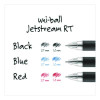 Jetstream Hybrid Gel Pen, Retractable, Bold 1 Mm, Red Ink, Black/Silver/Red Barrel
