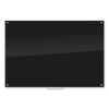 Black Glass Dry Erase Board, 72" x 48" (Actual Size: 70" x 47"), Black Surface