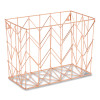 Letter-Size Desktop Fashion Filing Set, Rose Gold, (1) Rack, (3) Hanging Folders, (3) File Folders, (2) Trays,(1) Mail Sorter