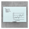 Floating Glass Ghost Grid Dry Erase Board, 36" x 24" (Actual Size: 35" x 23"), White Surface