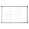 Pinit Magnetic Dry Erase Calendar, Monthly Planning/Scheduling, 36 x 24 (Actual Size: 35 x 23), White Surface, Aluminum Frame