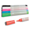 Bullet Tip Low-Odor Liquid Glass Markers With Erasers, Broad Bullet Tip, Assorted Colors, 12/Pack