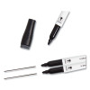 Medium Point Low-Odor Dry-Erase Markers With Erasers, Medium Bullet Tip, Black, Dozen